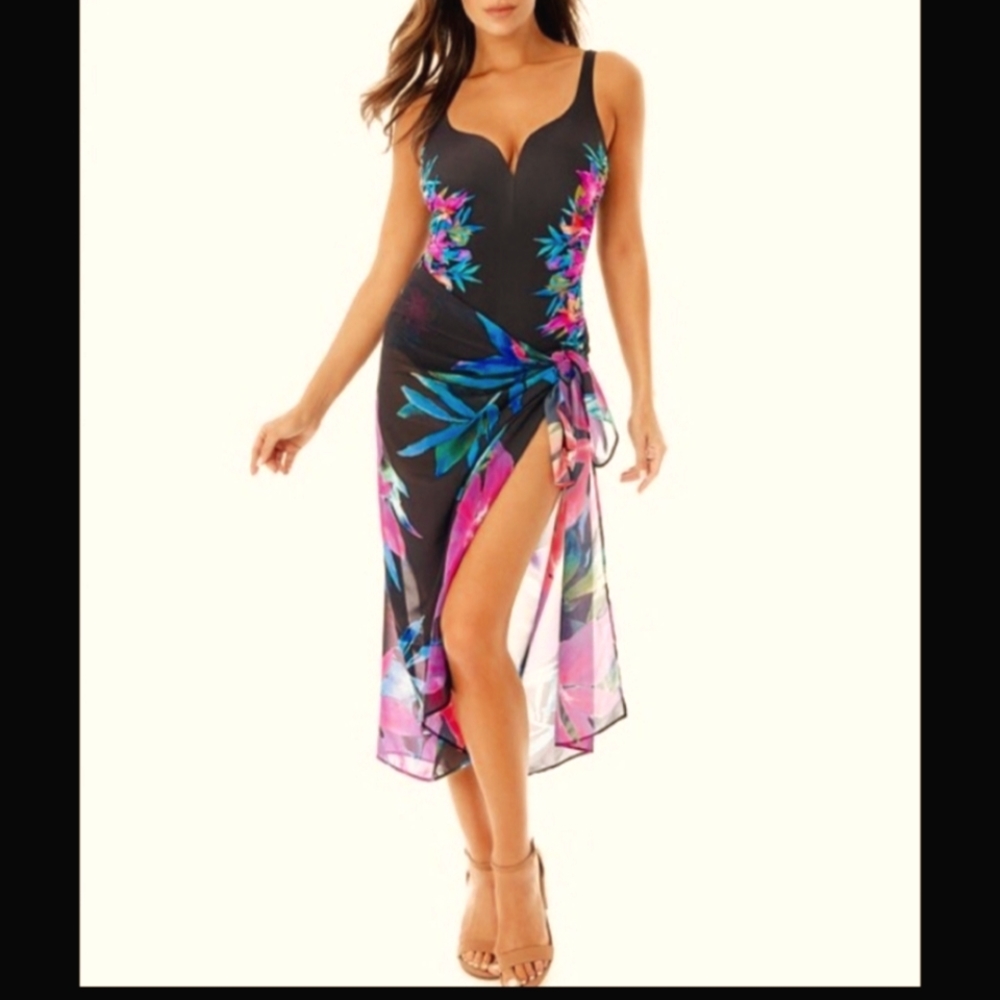 MIRACLE SUIT GENESIS PAREO SUIT AND MATCHING WRAP